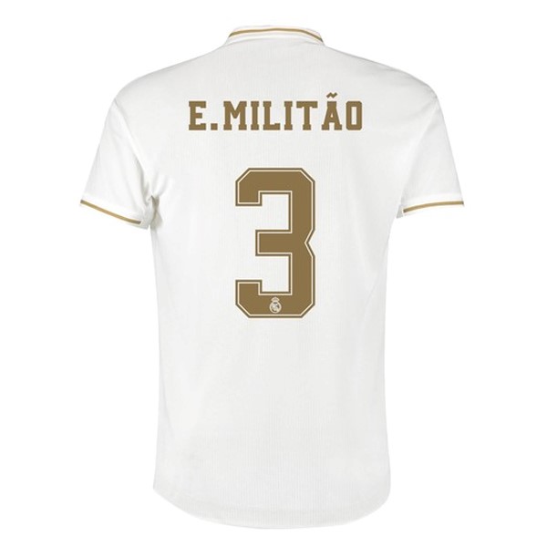 Camiseta Real Madrid NO.3 E.Militão 1ª 2019-2020 Blanco